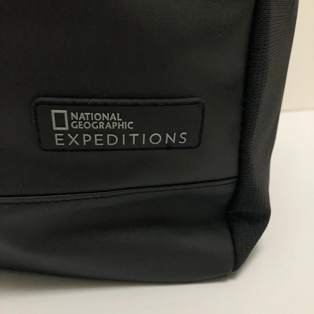 National Geographic Expeditions Black Waterproof Backpack & Water Bottle Bundle